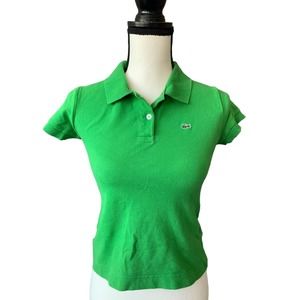 LACOSTE | Kelly Green Logo Pique Polo | Size 36